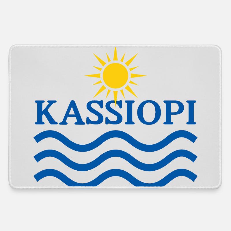 Kassiopi Sun Waves Emblem - Large Gaming Mouse Mat - grey