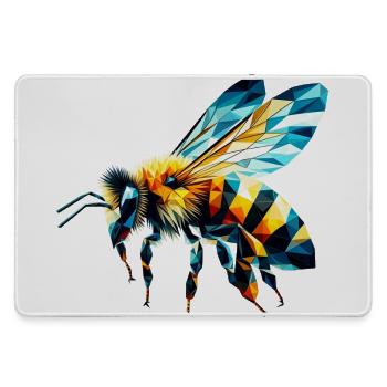 Polygonale Biene - Mousepad groß für Gamer - Grau - Vorne