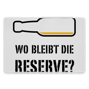 Wo Bleibt Die Reserve? (Bier / Bierchen / POS 2C) - Mousepad groß für Gamer - Grau - Vorne