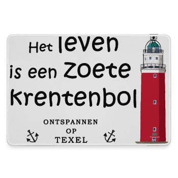Texel, Pays-Bas, Dicton en néerlandais - Grand tapis de souris gamer - bruyère - Devant
