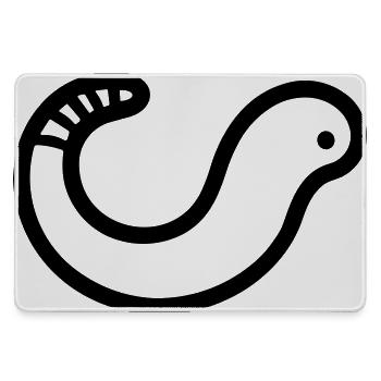earthworm - Large Gaming Mouse Mat - grey - Front