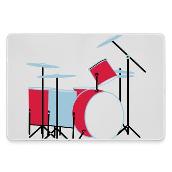 coloured_drums - Mousepad groß für Gamer - Grau - Vorne