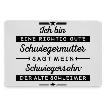 Ich bin eine gute Schwiegermutter  - Mousepad groß für Gamer - Grau - Vorne