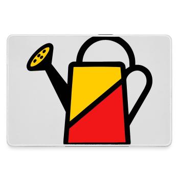 Two-tone watering can tool vegetable gardener - Large Gaming Mouse Mat - grey - Front