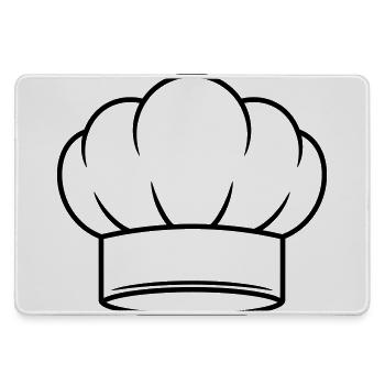 Chef Hat Vector Icon Design - Large Gaming Mouse Mat - grey - Front