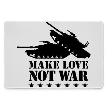 Make love not war 1clr - Mousepad groß für Gamer - Grau - Vorne