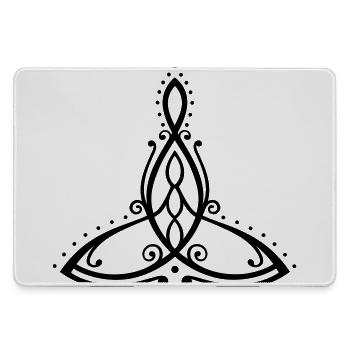 Celtic Motherhood Symbol Mother with three children - Large Gaming Mouse Mat - grey - Front