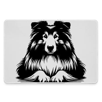Collie - Mousepad groß für Gamer - Grau - Vorne