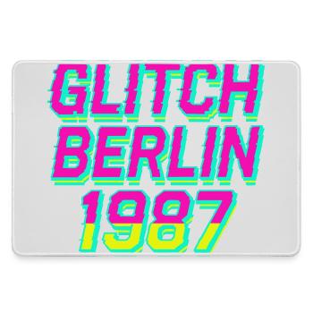 Glitch Berlin 1987 - Mousepad groß für Gamer - Grau - Vorne
