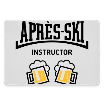 Après-Ski Instructor (Beer, Après-Ski Concave, POS3C) - Large Gaming Mouse Mat - grey - Front