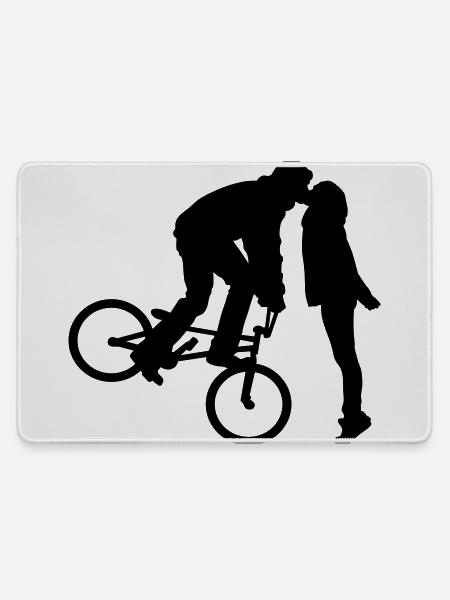 Kuss - Mousepad groß für Gamer - Grau