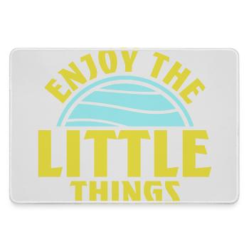 Enjoy The Little Things Dankbarkeit Achtsamkeit - Mousepad groß für Gamer - Grau - Vorne