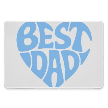 Best Dad Heart Design - Large Gaming Mouse Mat - grey - Front