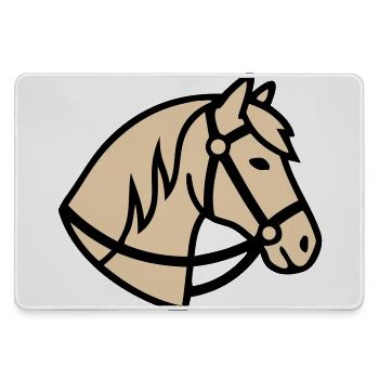 Pony Head Horse Breeder Logo - Large Gaming Mouse Mat - grey - Front