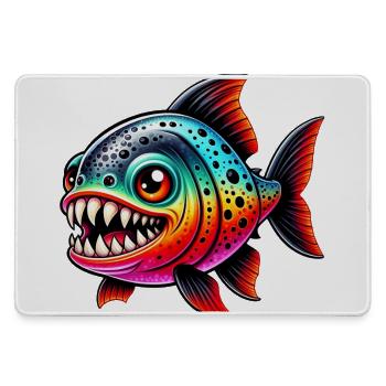 Piranha - Grand tapis de souris gamer - bruyère - Devant