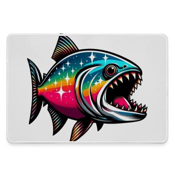 Piranha - Grand tapis de souris gamer - bruyère - Devant