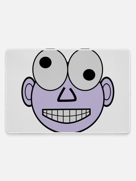 Lustiges Gesicht - Mousepad groß für Gamer - Grau