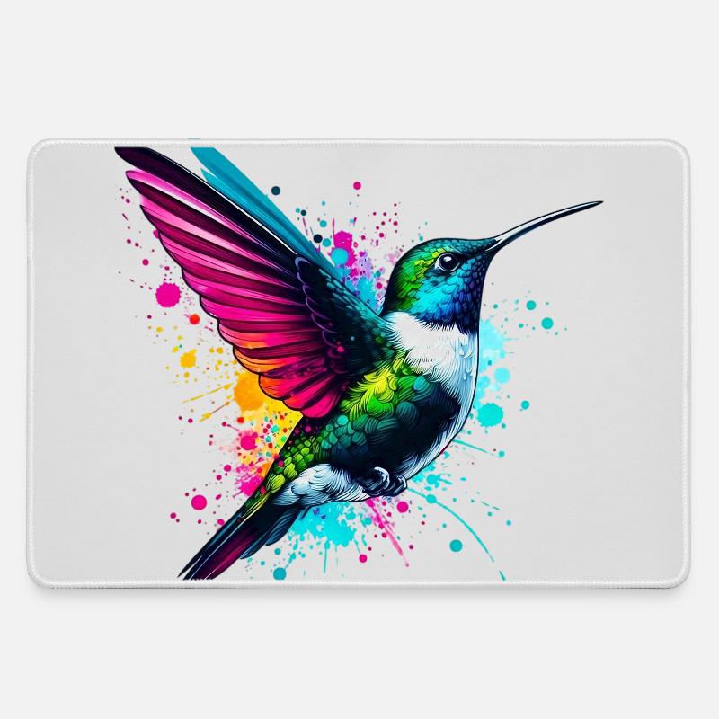 Hummingbird - Large Gaming Mouse Mat - grey
