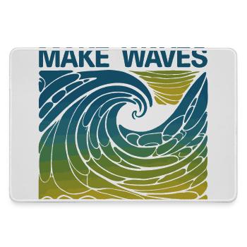 Wellen schlagen - Mousepad groß für Gamer - Grau - Vorne