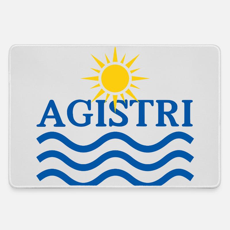 Agistri Sun Waves - Large Gaming Mouse Mat - grey