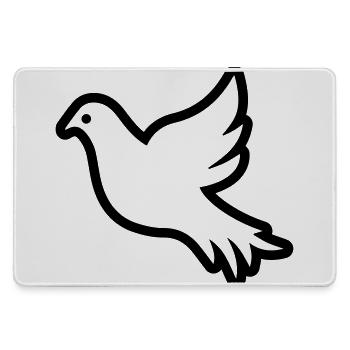 Taube Kontur Umriss Friedenssymbol - Mousepad groß für Gamer - Grau - Vorne