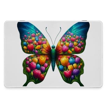 Schmetterling Tulpen Tulpe Holland - Mousepad groß für Gamer - Grau - Vorne