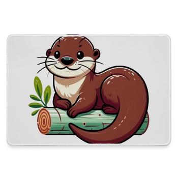 Otter - Mousepad groß für Gamer - Grau - Vorne