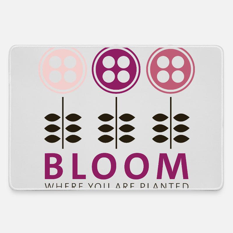 Bloom - Large Gaming Mouse Mat - grey