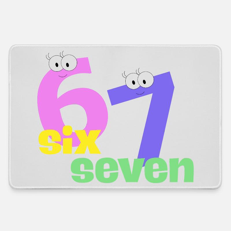 Six Seven Trend - Large Gaming Mouse Mat - grey