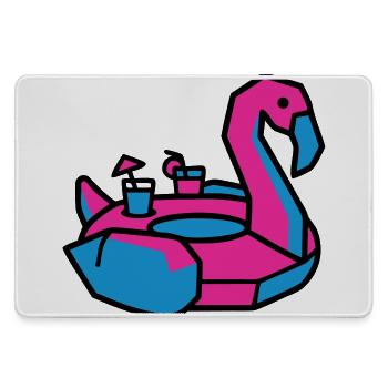 Fête de la piscine des animaux natants Flamants - Grand tapis de souris gamer - bruyère - Devant