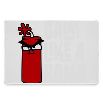 Calme comme une bombe Paradoxe Ironie Humour Blague explosive - Grand tapis de souris gamer - bruyère - Devant