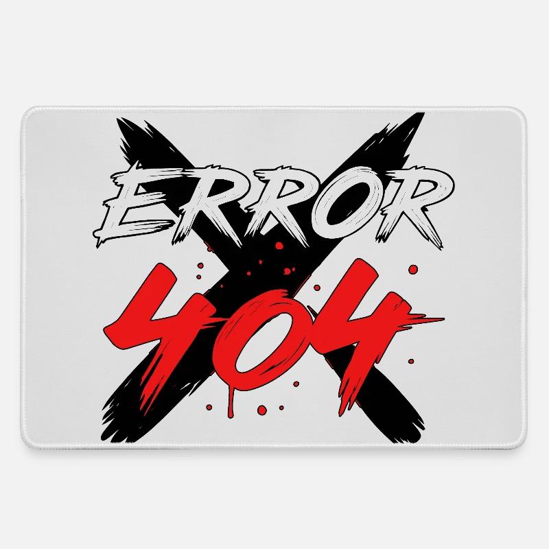 404 Error Glitch Sign - Large Gaming Mouse Mat - grey