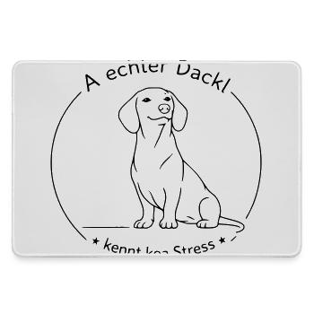 dackel kennt koa stress - Mousepad groß für Gamer - Grau - Vorne