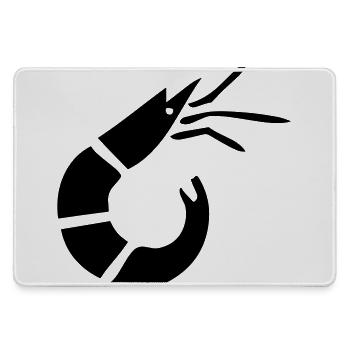 Garnele - Krabbe - Shrimp -Fischerei - Mousepad groß für Gamer - Grau - Vorne