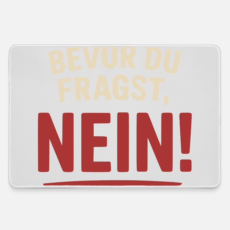 Before you ask, no! - Large Gaming Mouse Mat - grey