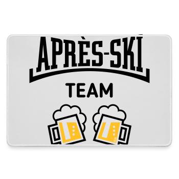 Après-Ski Team (Bier Apres Ski Konkav / POS 3C) - Mousepad groß für Gamer - Grau - Vorne