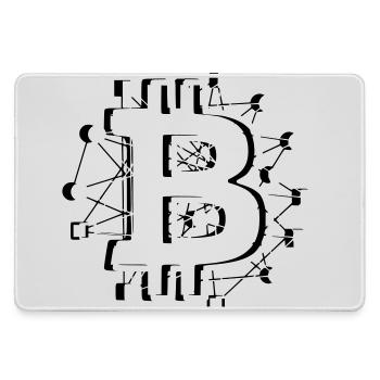 Bitcoin Board Circuit Tech Crypto - Large Gaming Mouse Mat - grey - Front