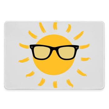 Sommer / Urlaub / Strand / Sonne - Mousepad groß für Gamer - Grau - Vorne