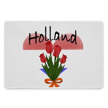 Cœur de tulipe de Hollande - Grand tapis de souris gamer - bruyère - Devant