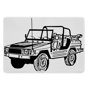 Offroad ,Geländewagen , 4x4 Fun , Kult , Auto (25) - Mousepad groß für Gamer - Grau - Vorne