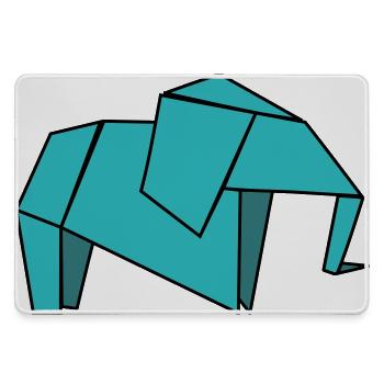 Origami Éléphant - Grand tapis de souris gamer - bruyère - Devant