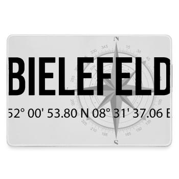 Koordinaten Bielefeld - Mousepad groß für Gamer - Grau - Vorne
