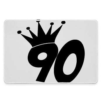 90 / geburtstag / Sport / birthday / neunzig - Mousepad groß für Gamer - Grau - Vorne