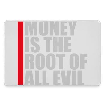 Money Root Evil Capitalism Greed Finance Rich - Large Gaming Mouse Mat - grey - Front