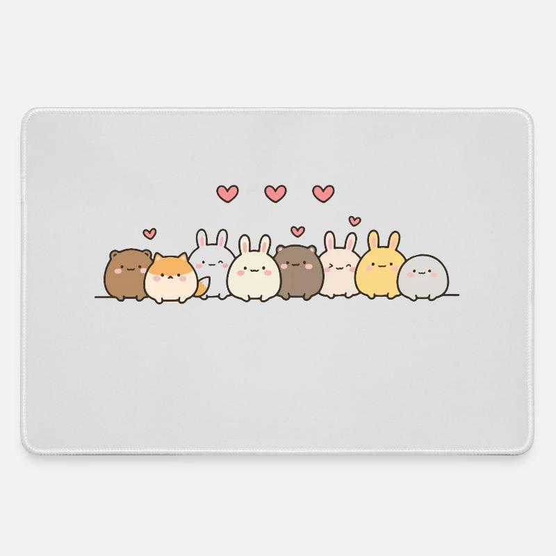 FunnyBunny - Large Gaming Mouse Mat - grey