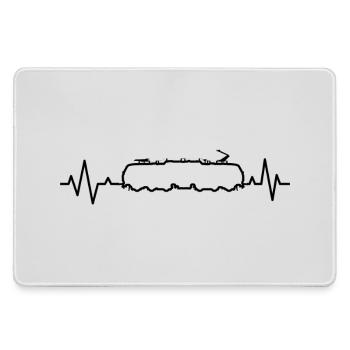 My heart beats for the 103 series - Large Gaming Mouse Mat - grey - Front