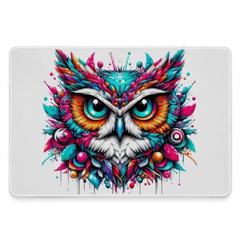 Eule - Mousepad groß für Gamer - Grau - Vorne