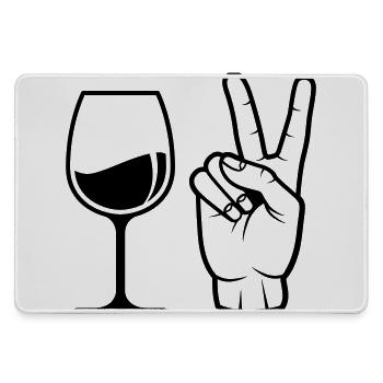 Commander du vin - Grand tapis de souris gamer - bruyère - Devant