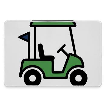 Golfcart Golfauto Golfsport Golfclub Herren - Mousepad groß für Gamer - Grau - Vorne
