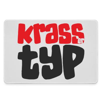Krasser Typ - Mousepad groß für Gamer - Grau - Vorne